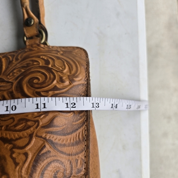 Patricia Nash Satchel Rienzo Women  Florence Leather Brown Designer Embossed - Picture 11 of 16